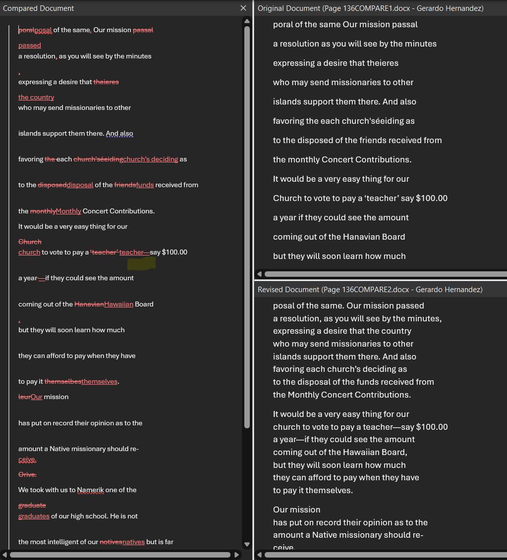 Comparing Text